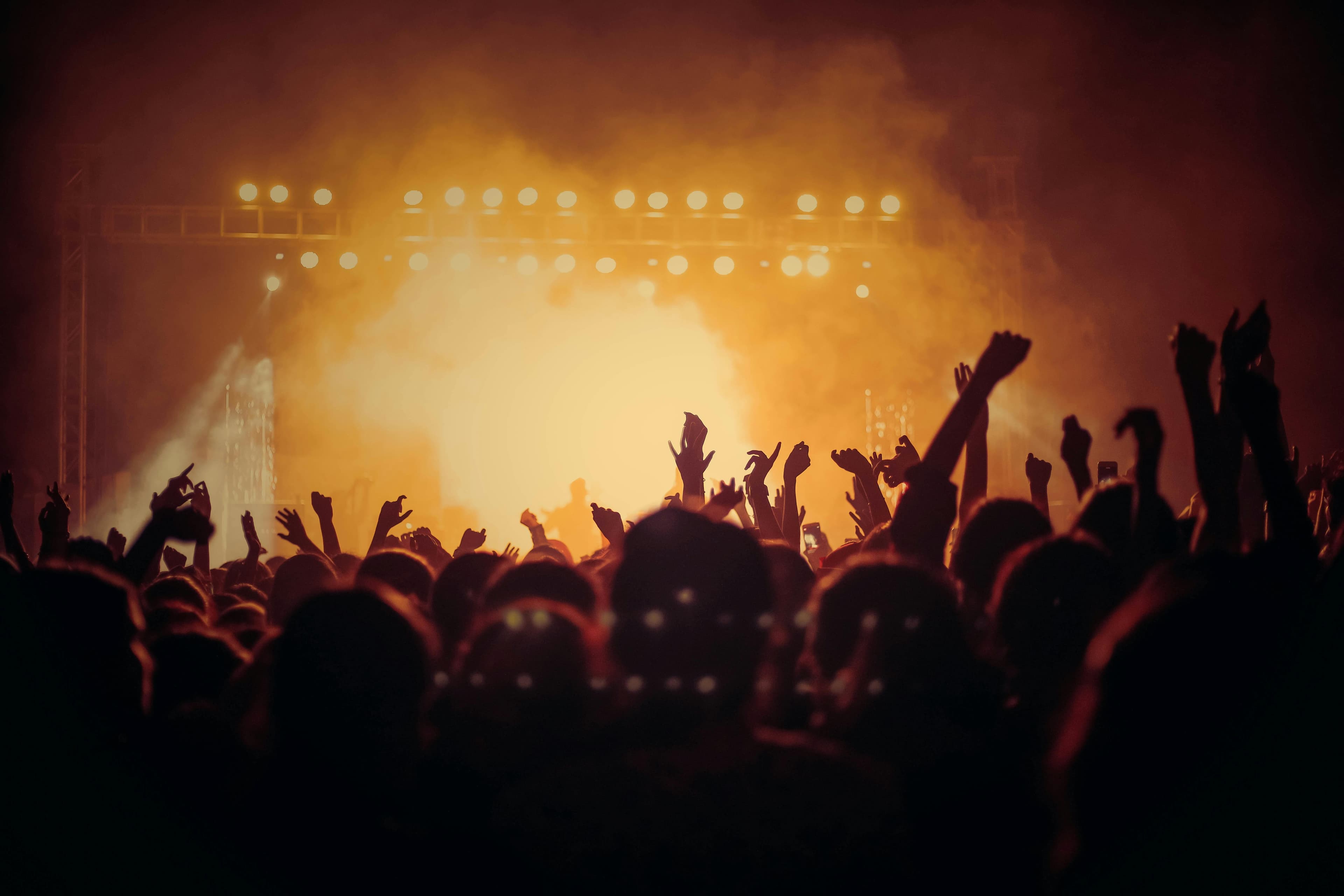 Live music crowd during festival week