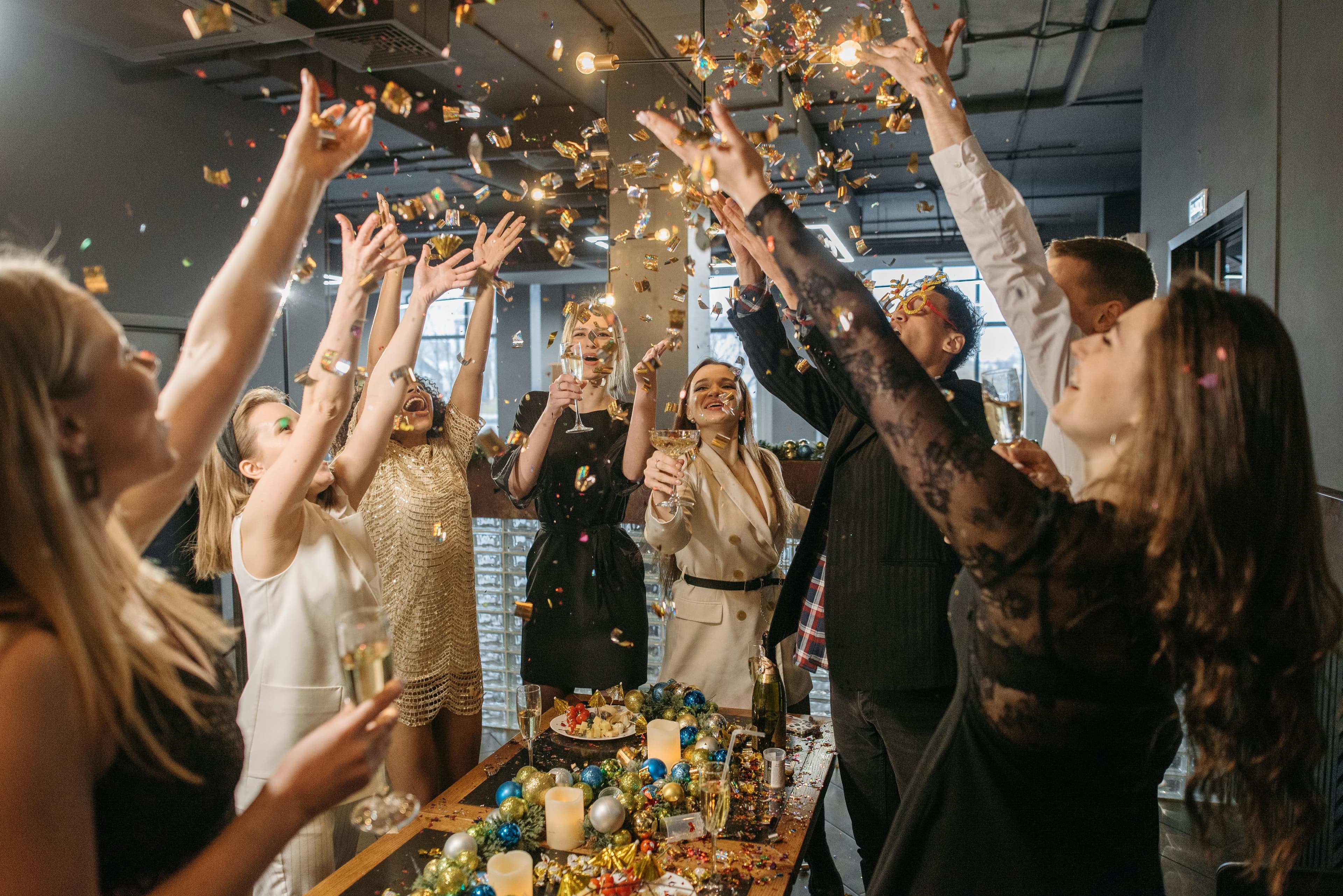 Corporate team at a company event