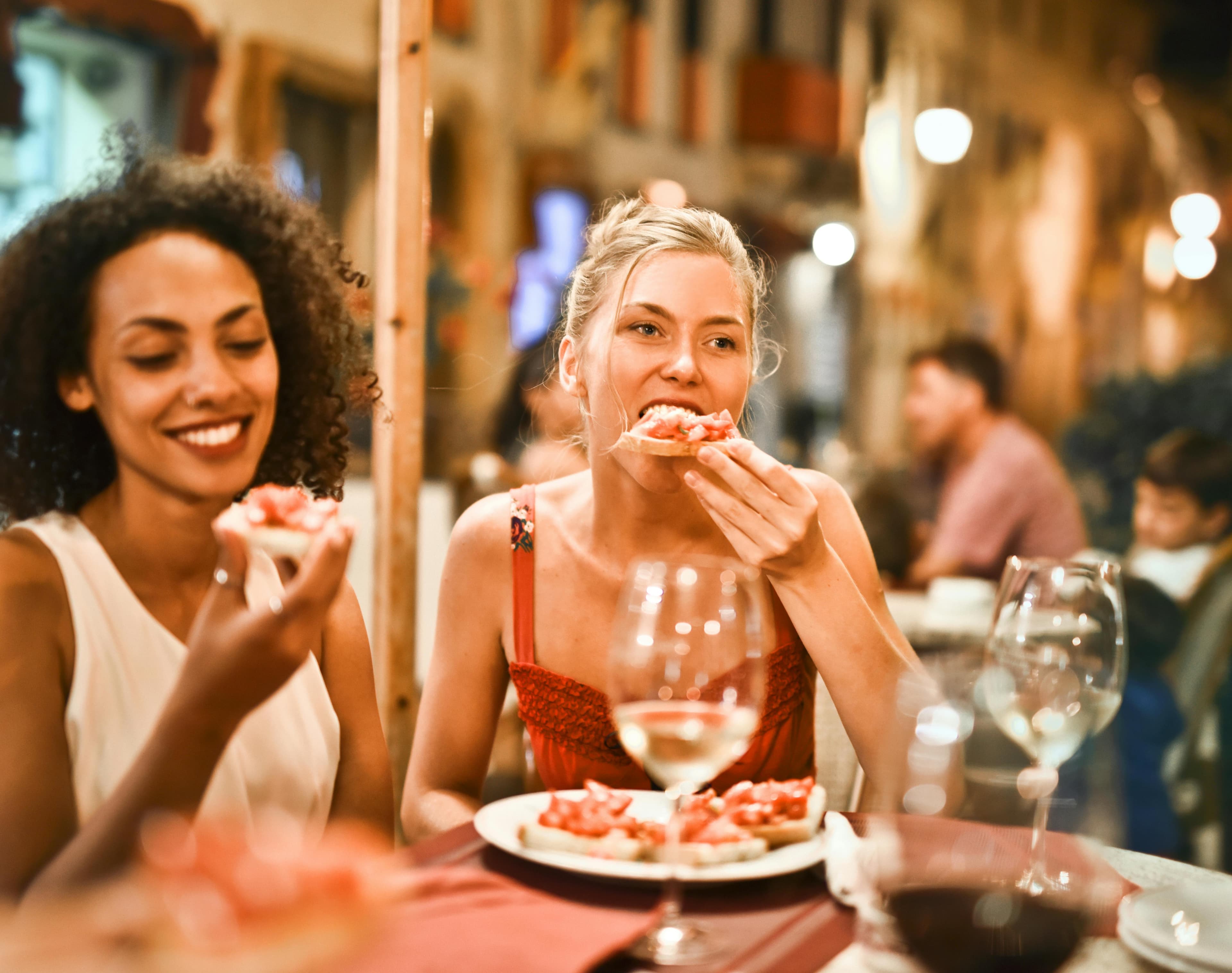 Girls night out group on the town