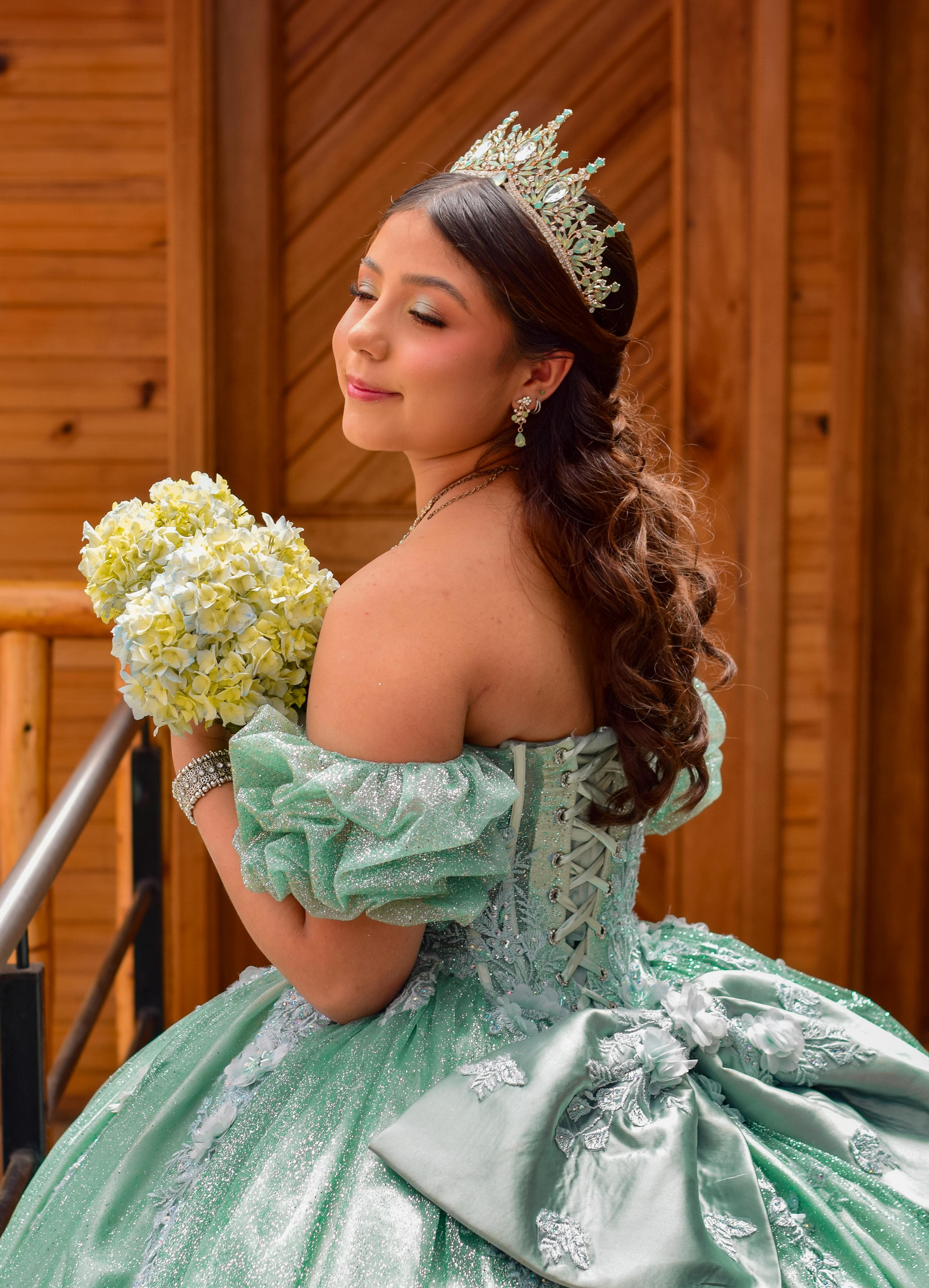 Quinceañera celebration with a formal limo arrival