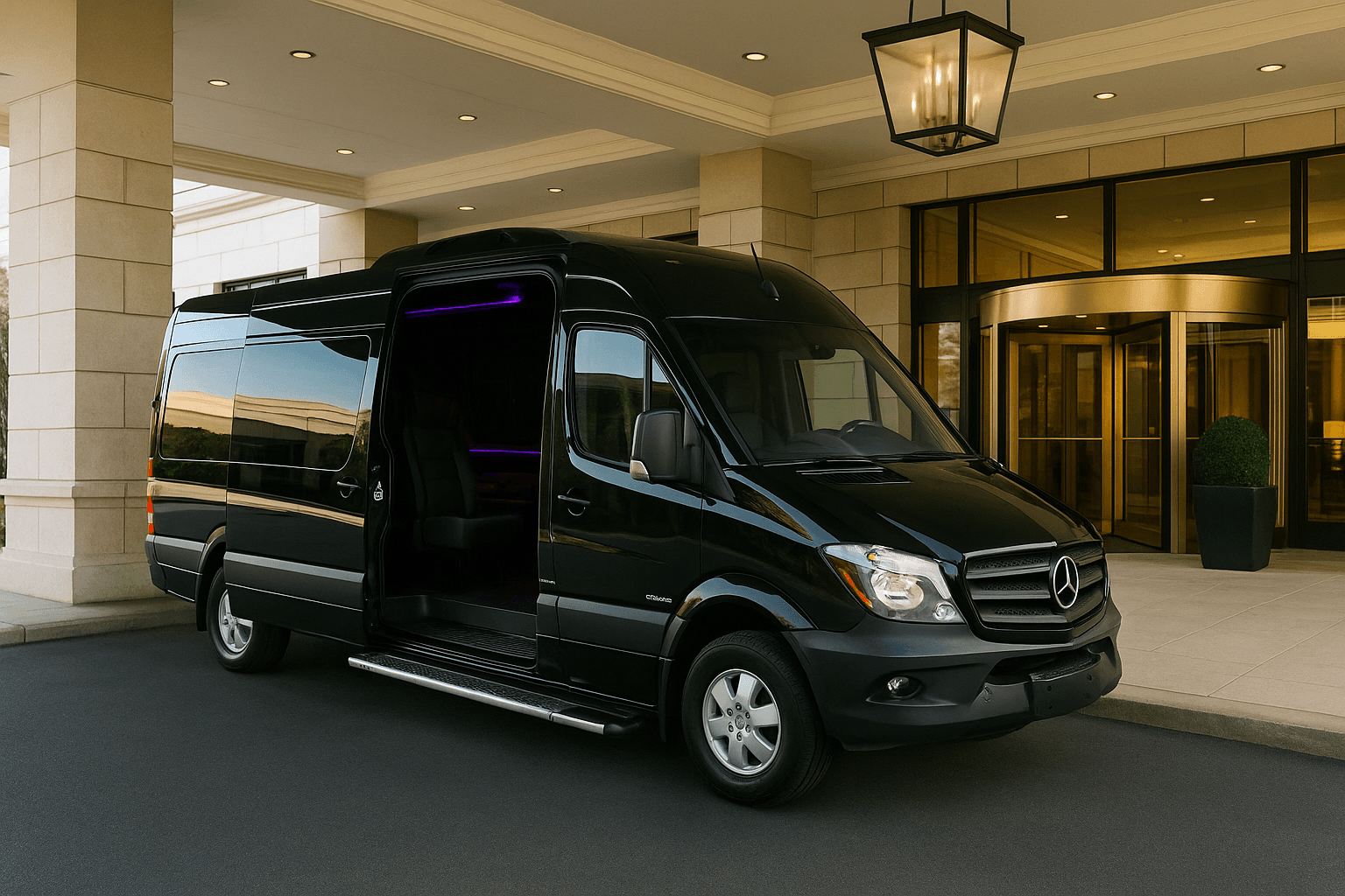 Vehicle photo: 10 Passenger Limo Sprinter exterior
