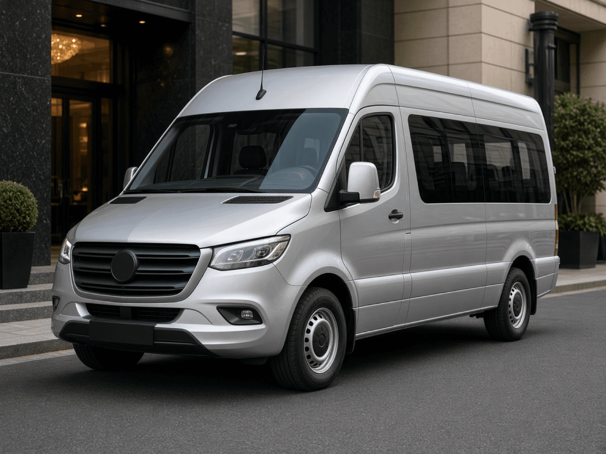 Our 12-passenger executive sprinter van, exterior
