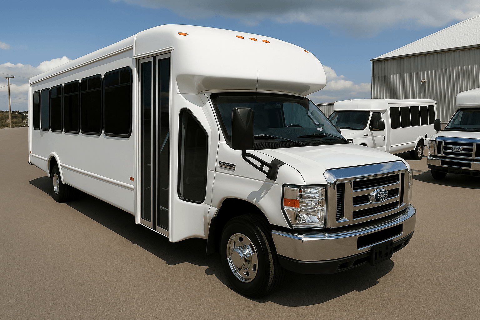 Vehicle photo: 22 Passenger Coach Bus exterior