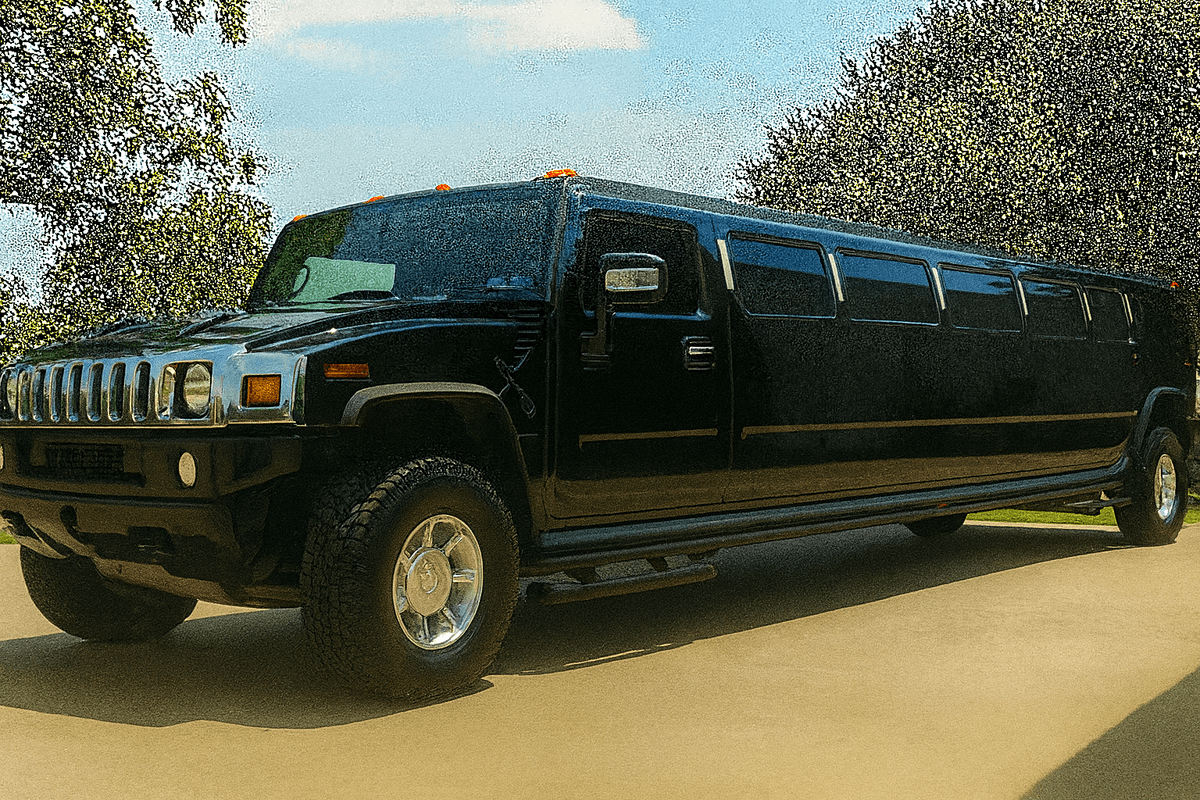 Our 22-passenger Hummer limo, exterior