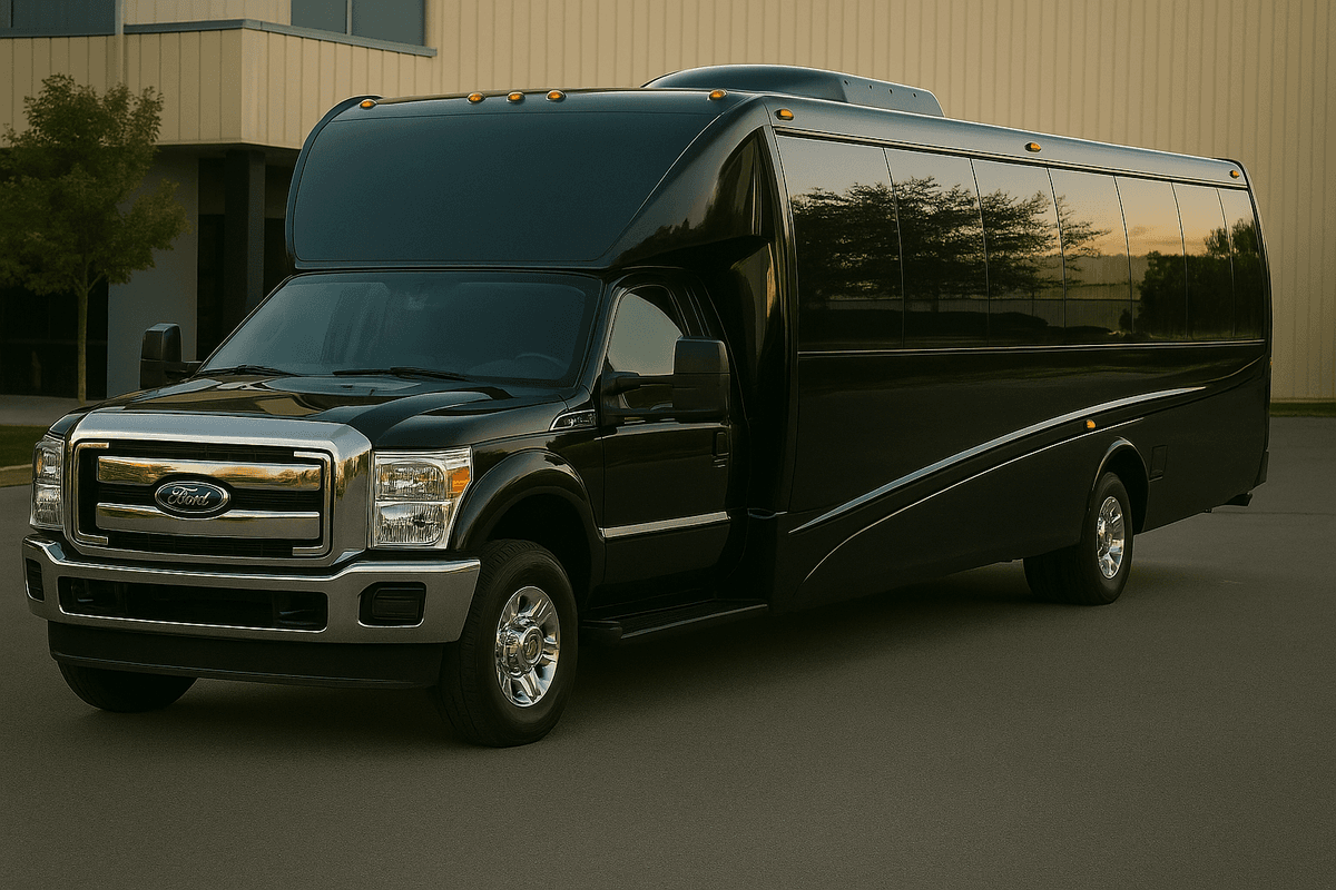 Our 24-passenger shuttle bus, exterior