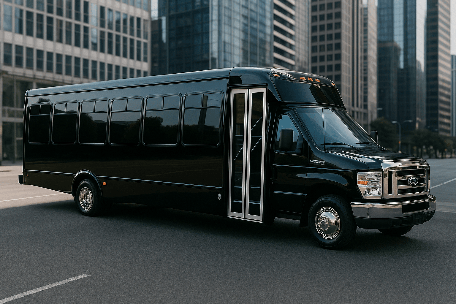 Vehicle photo: 36 Passenger Coach Bus exterior