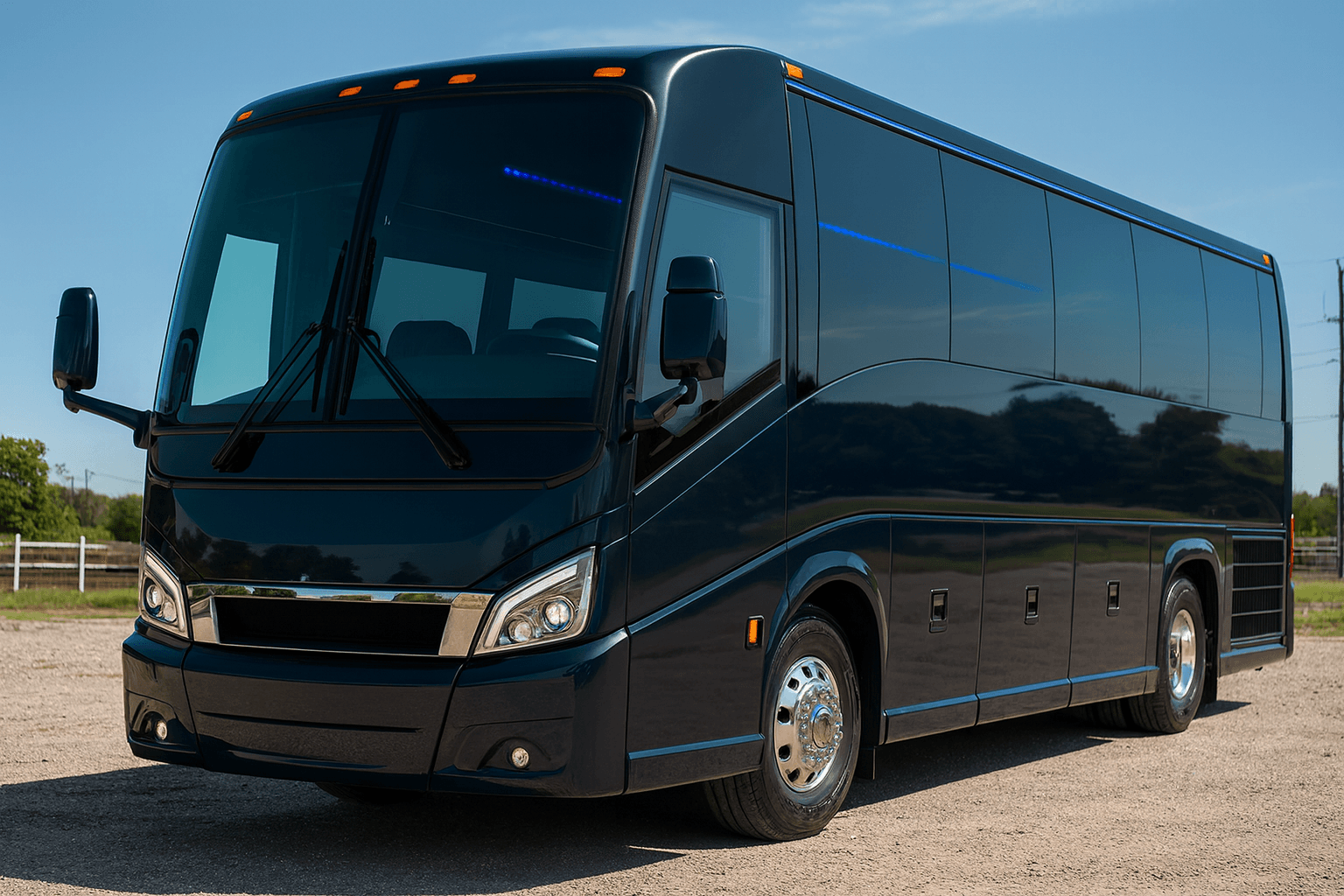 Exterior photo of 40 Passenger Coach Bus