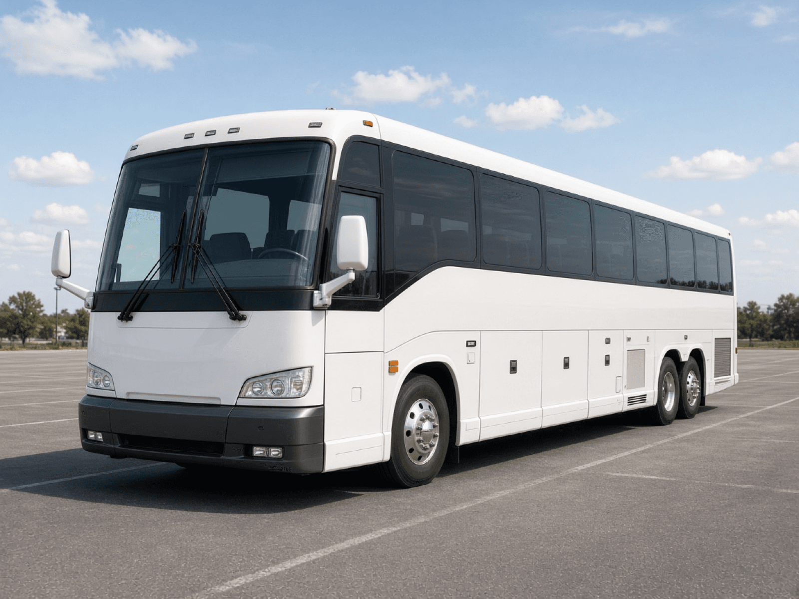 Vehicle photo: 50 Passenger Coach Bus exterior