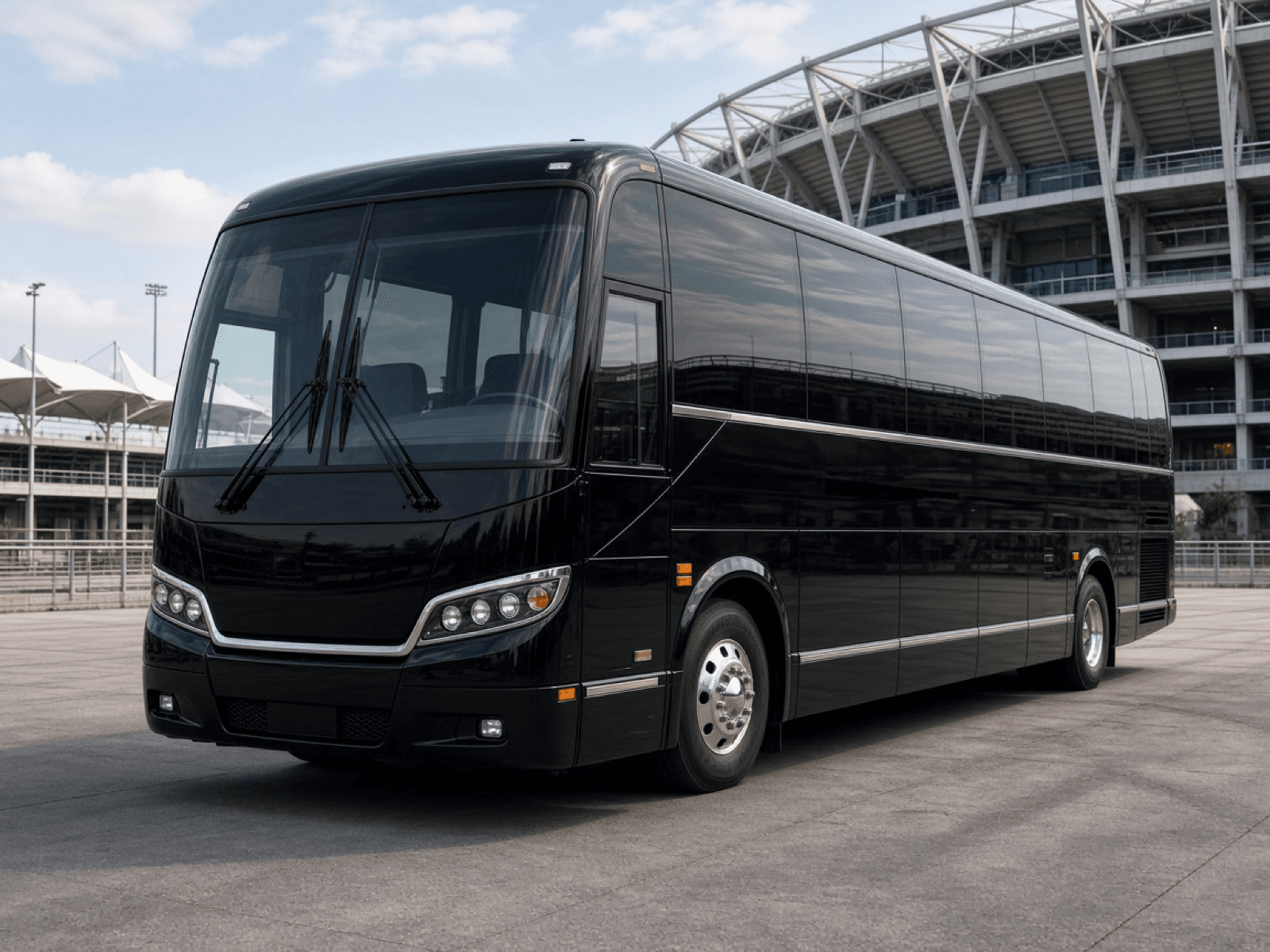 Vehicle photo: 54 Passenger Coach Bus exterior