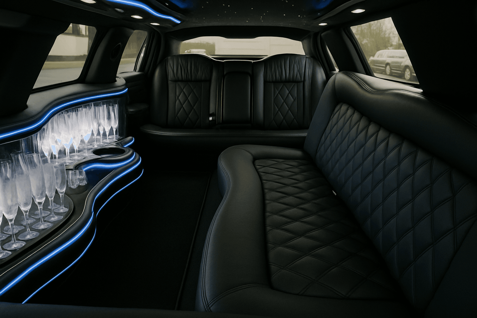 Vehicle photo: 8 Passenger Stretch Limo interior