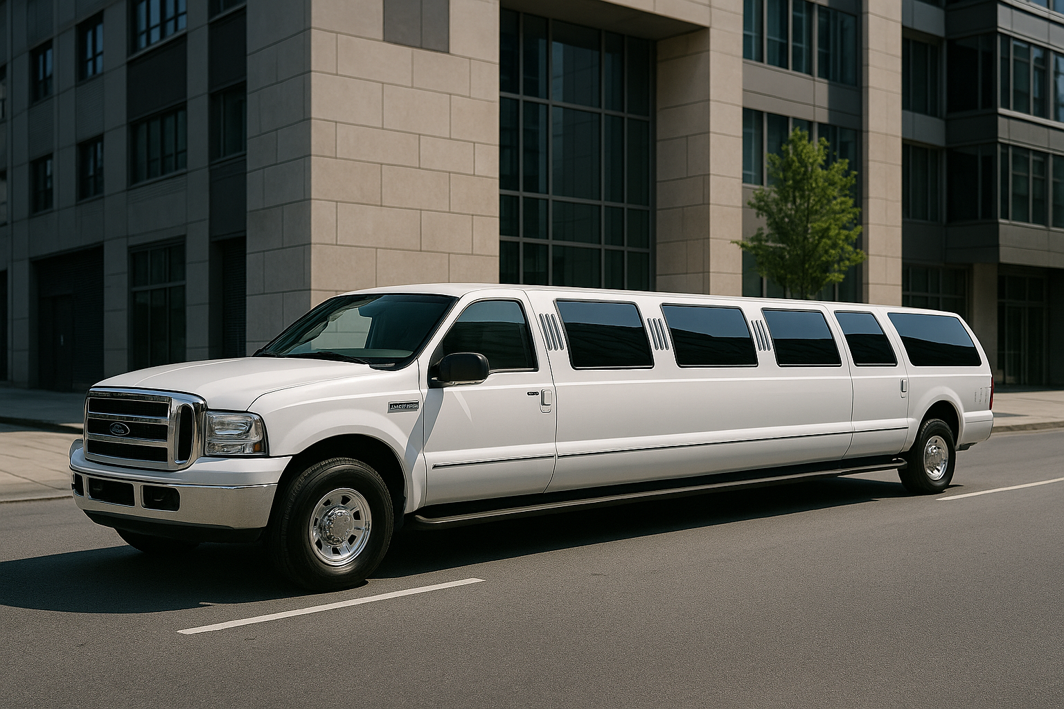 16 Passenger Stretch Limo exterior