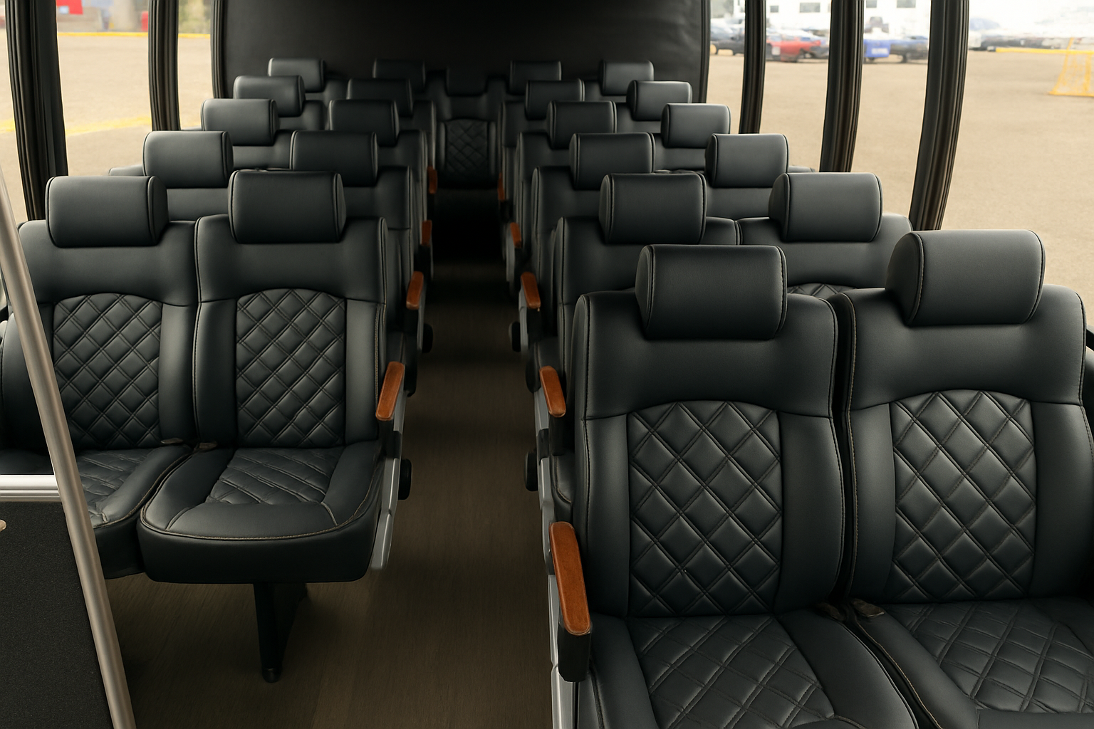 18 Passenger Coach Bus interior