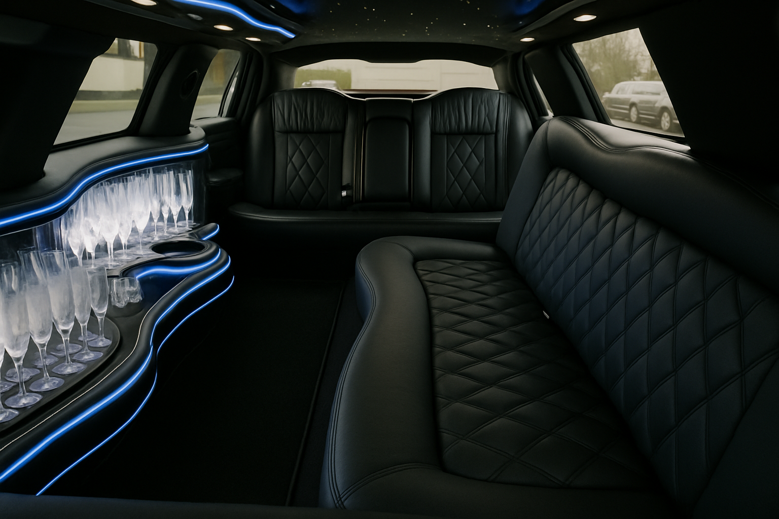 8 Passenger Stretch Limo interior